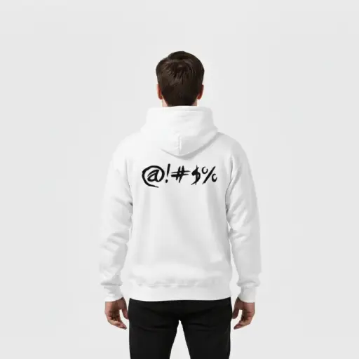 Untold - Embossed Puff Back Hoodie White