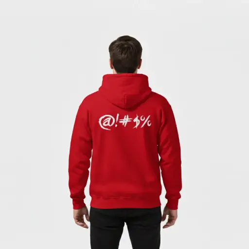 Untold - Embossed Puff Back Hoodie Red