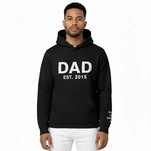 Personalized Embossed DAD Hoodie