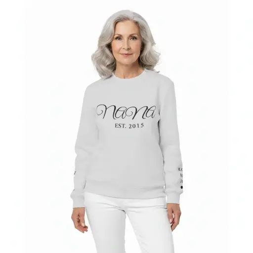 Personalized 3D Puff Embossed GRANDMA Sweatshirt