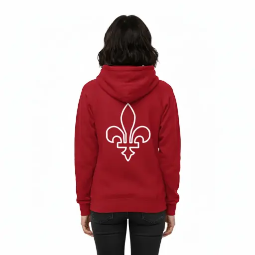 C'est Tiguidou - Embossed Canada Red Hoodie