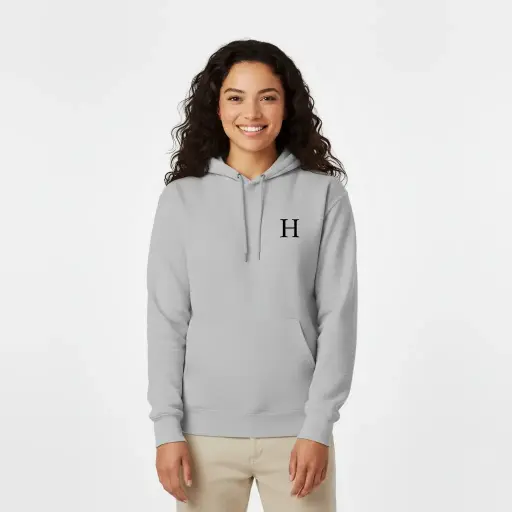 H - Havenoro - Embossed Essentials Grey Hoodie